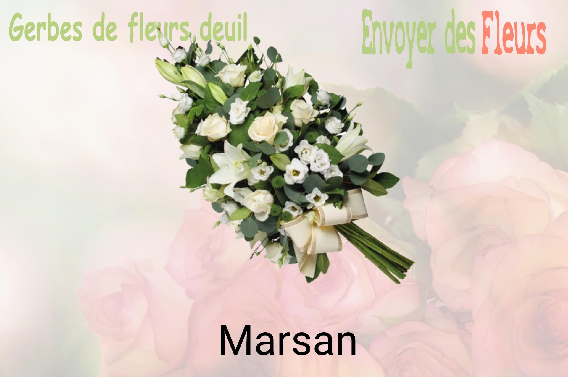 Gerbe de fleurs de deuil livrée à Marsan
